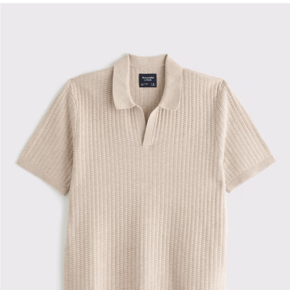 Abercrombie & Fitch Classic Stitch Johnny Collar Sweater Polo
